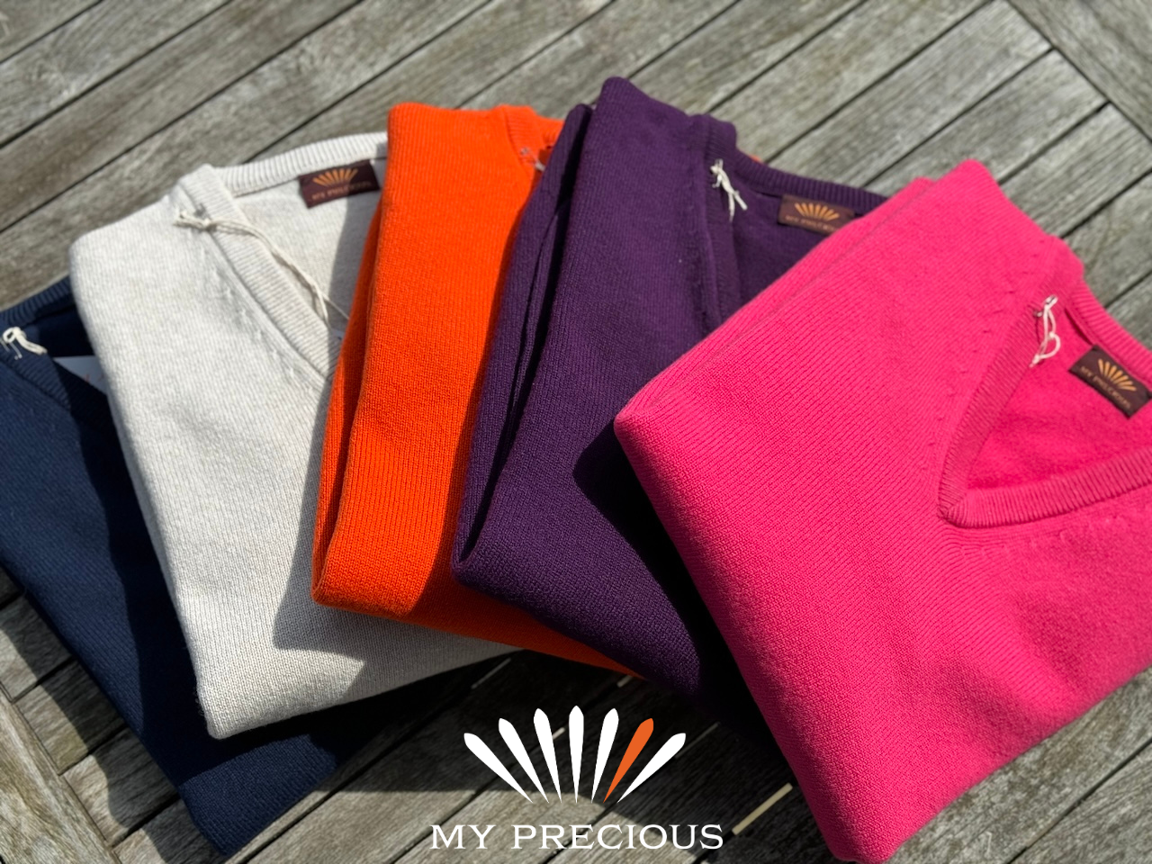 Pull en mélange cachemire/mérinos ANDREW, col en V