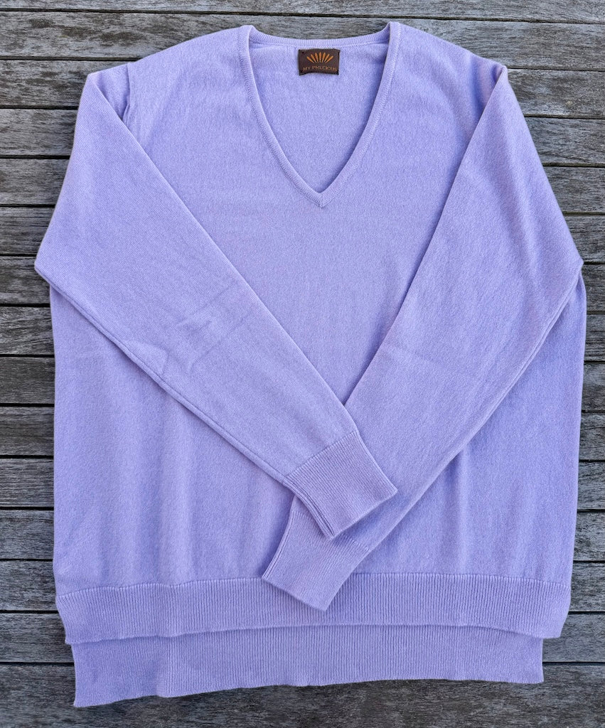 JULIE Vee neck cashmere sweater