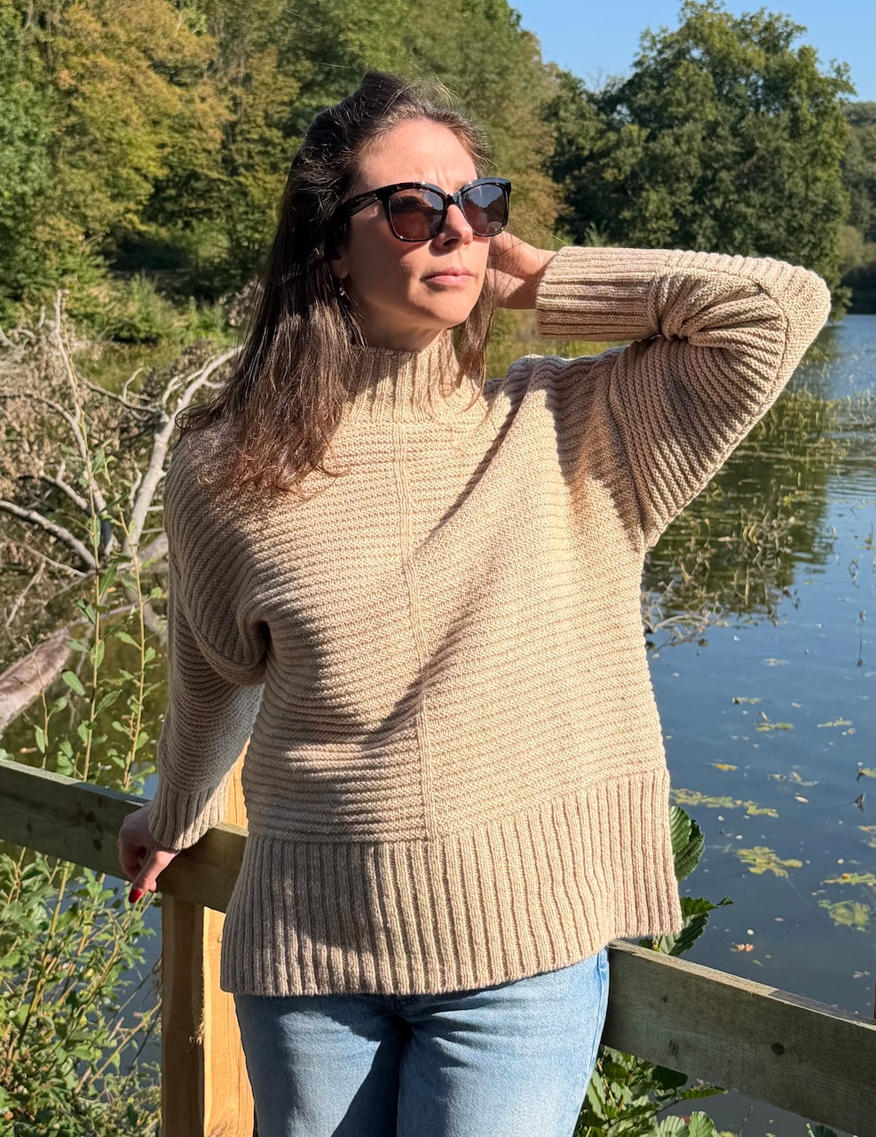 IRIS funnel neck neck sweater
