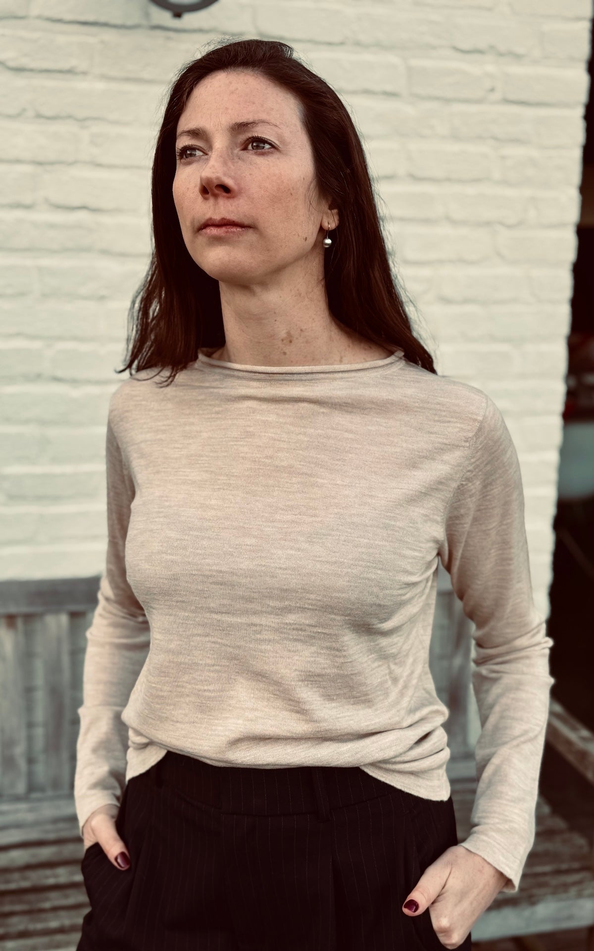 CLARA merino boat neck jumper