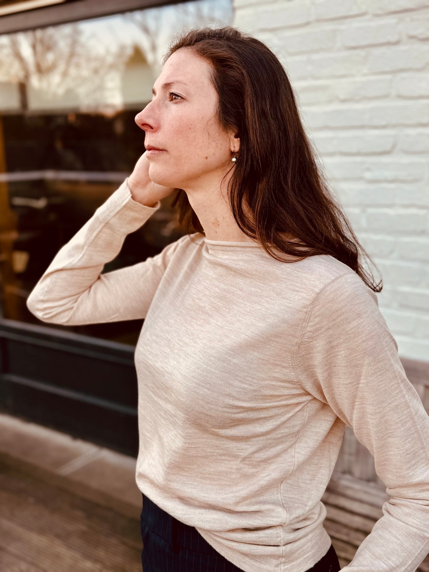 CLARA merino boat neck jumper