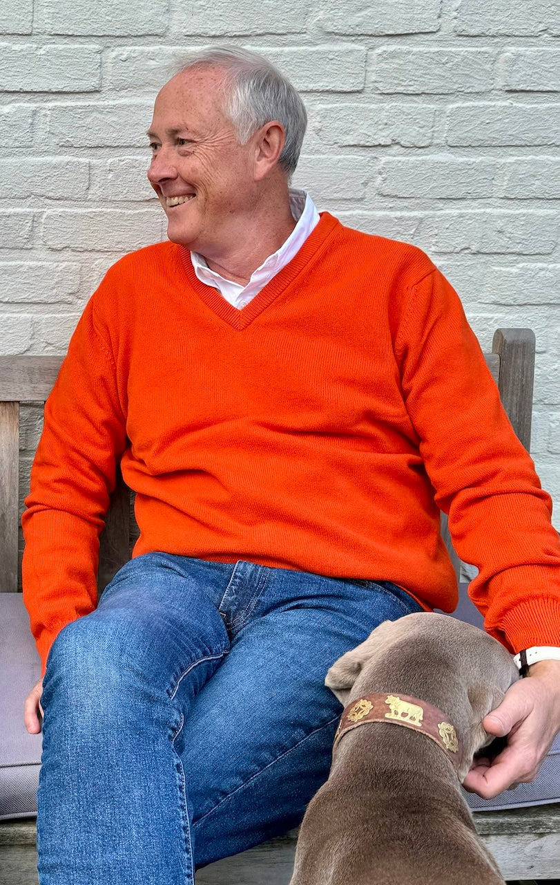 Pull en mélange cachemire/mérinos ANDREW, col en V