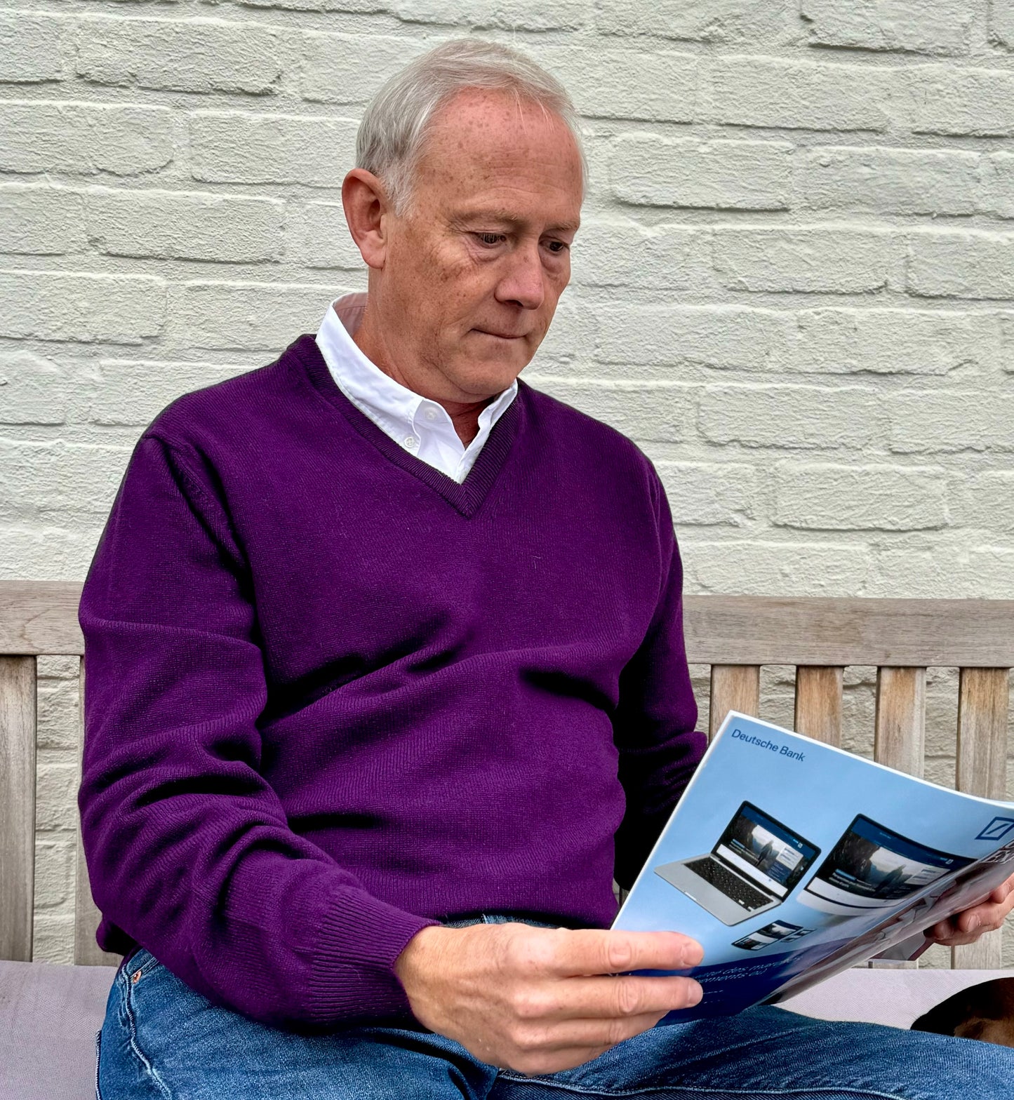 Pull en mélange cachemire/mérinos ANDREW, col en V