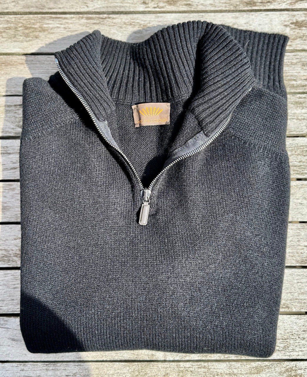 ROBIN, Col Zip cachemire