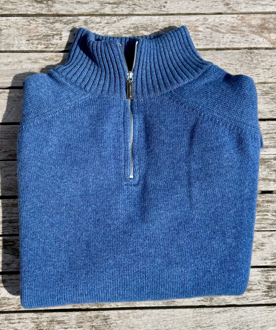ROBIN, Col Zip cachemire