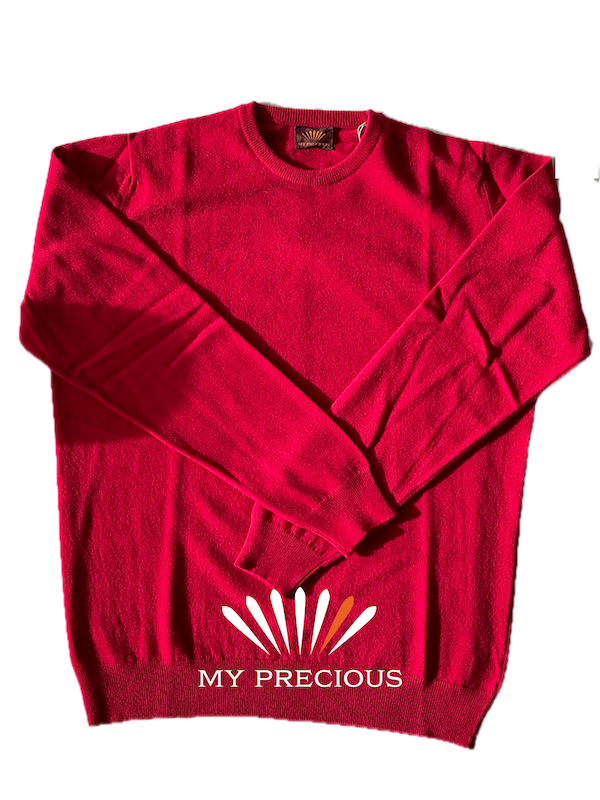 Lambswool crew neck red