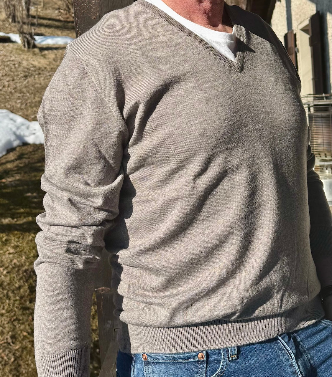 Pull en mérinos ARTHUR, col V