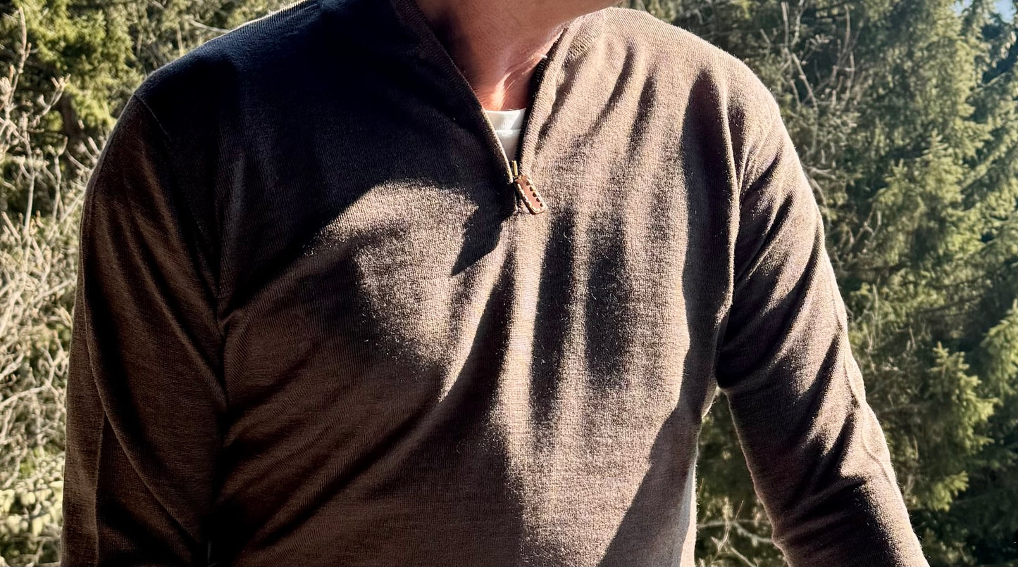 Pull en mérinos ARTHUR, col montant à tirette