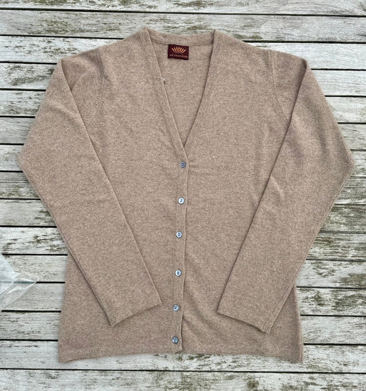 JULIE merino/cashmere V neck cardigan