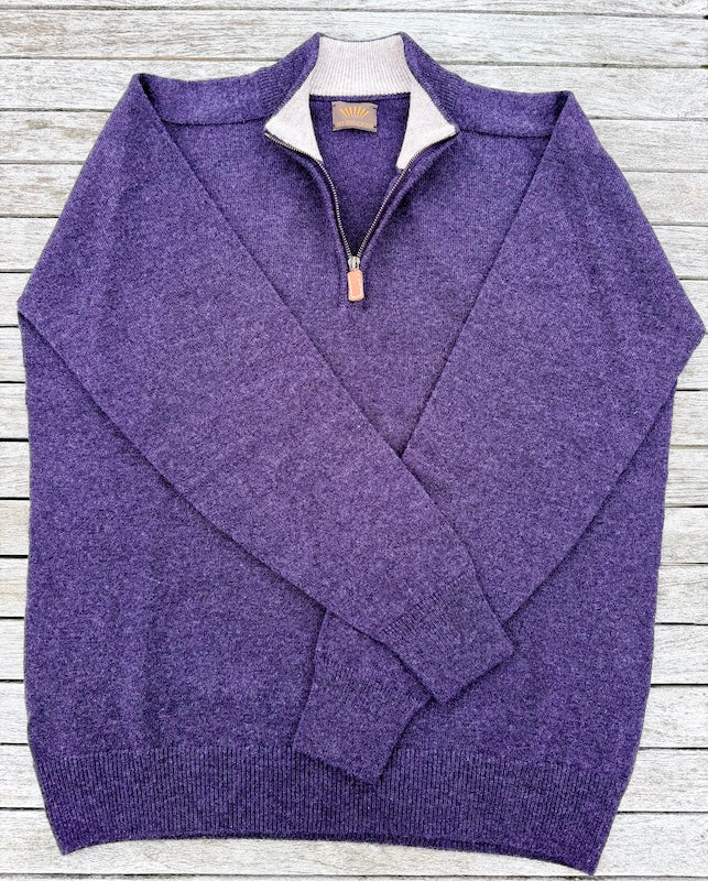 STAN 1/4 zip Turtle Neck Geelong Lambswool