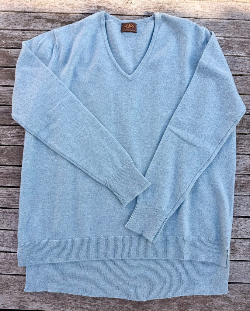 JULIE Vee neck cashmere sweater