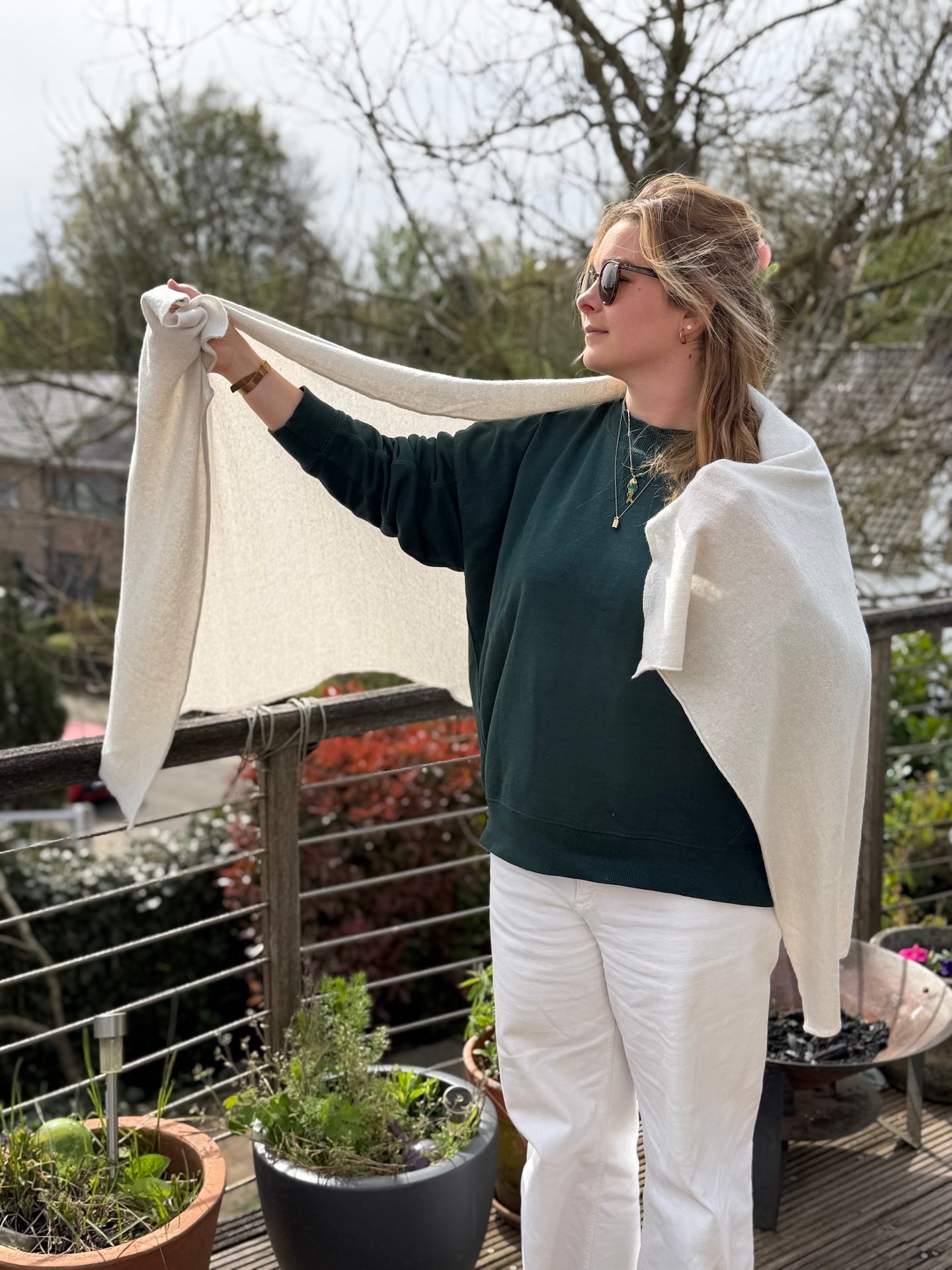 ZOE cashmere/linen stole