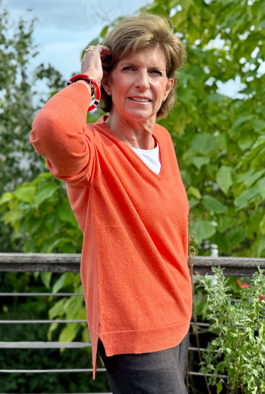 JULIE V-hals kasjmier