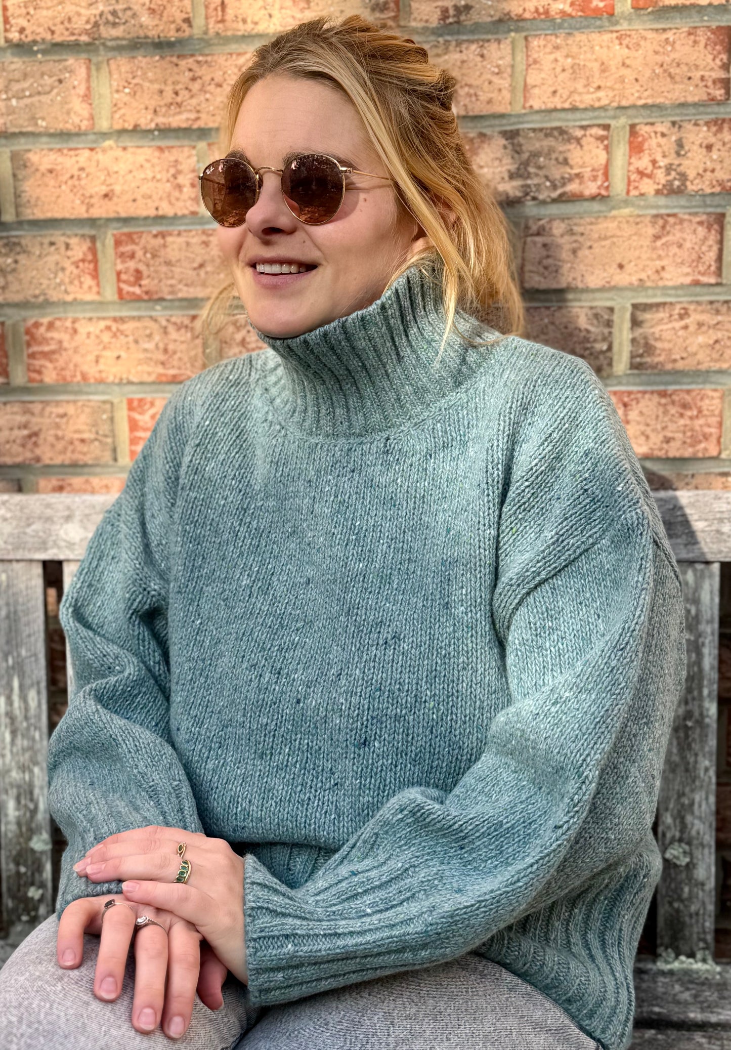 PAIGE polo neck cashmere/lambswool sweater