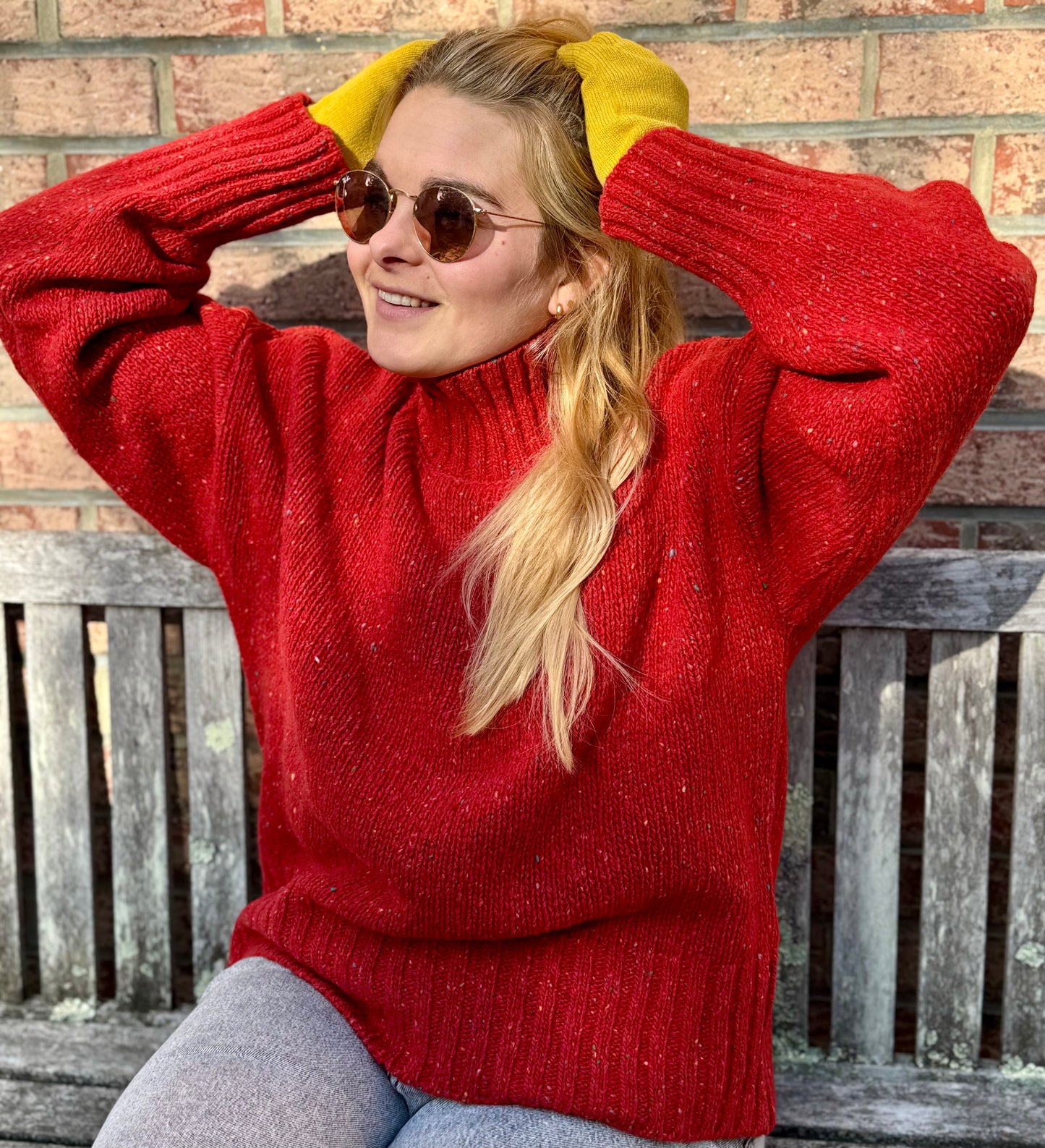 PAIGE polo neck cashmere/lambswool sweater