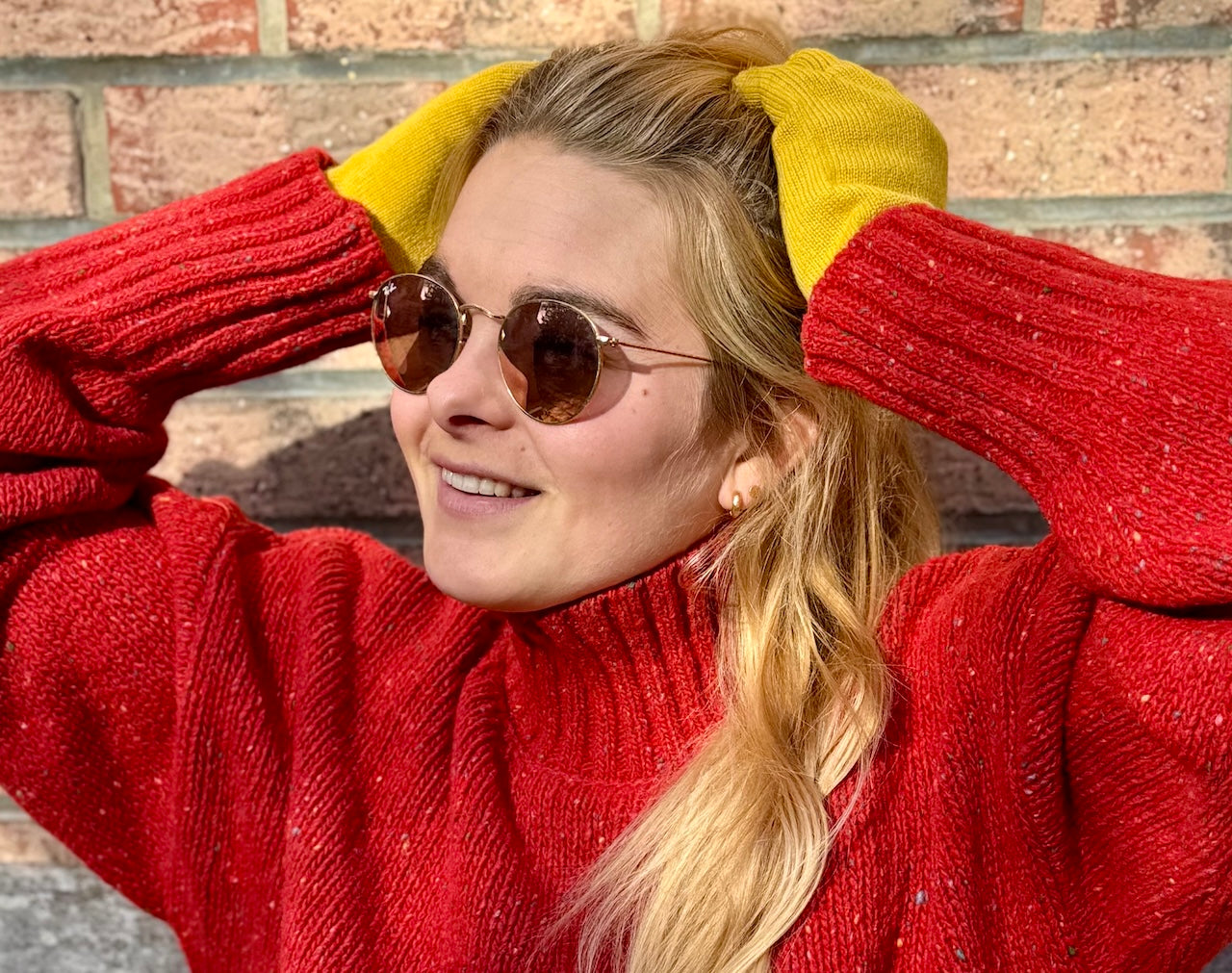 PAIGE polo neck cashmere/lambswool sweater