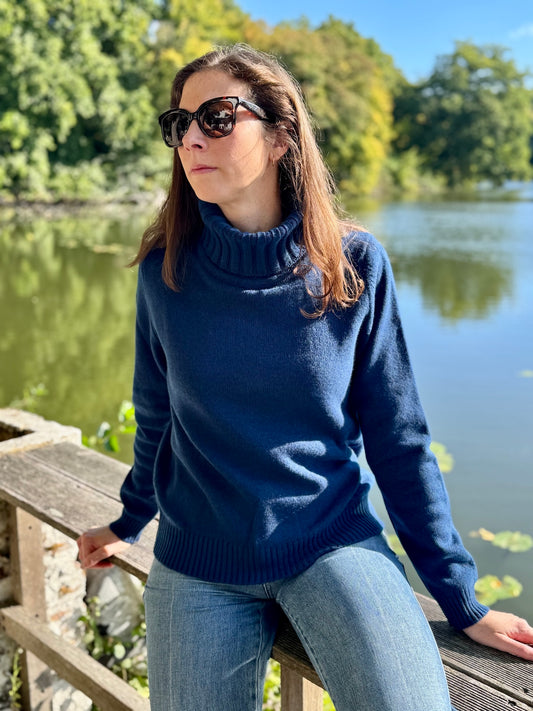 JULIE cashmere roll neck jumper