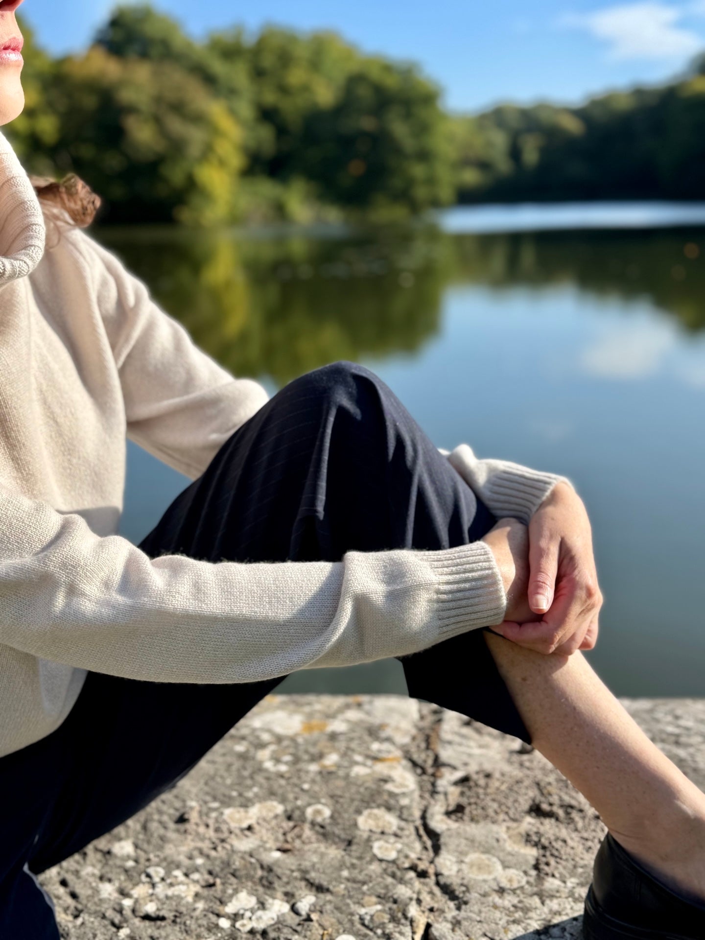 JULIE cashmere roll neck jumper