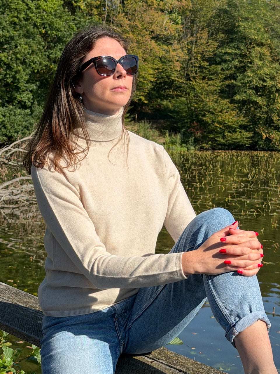JULIE cashmere roll neck sweater
