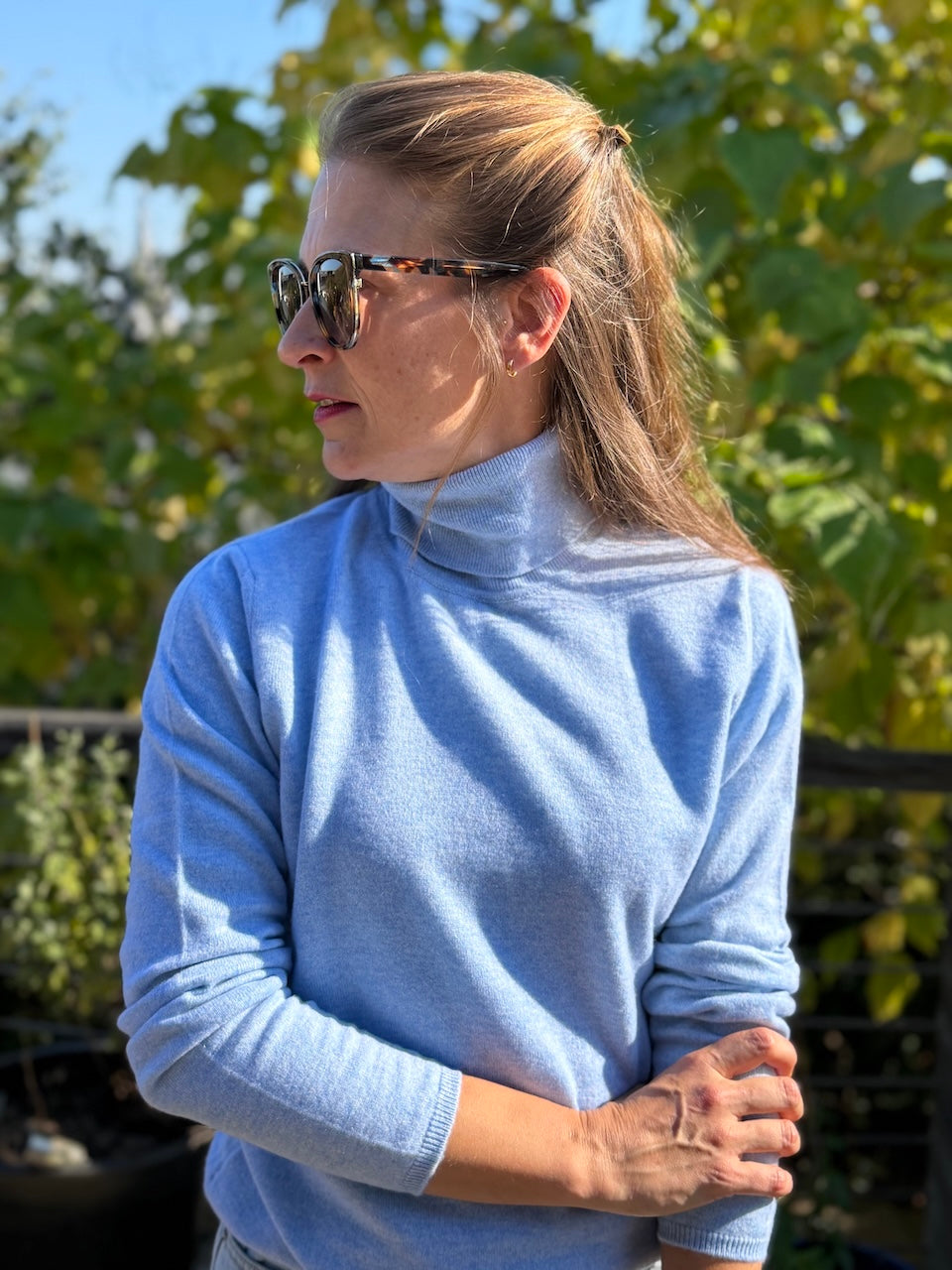 JULIE cashmere roll neck sweater