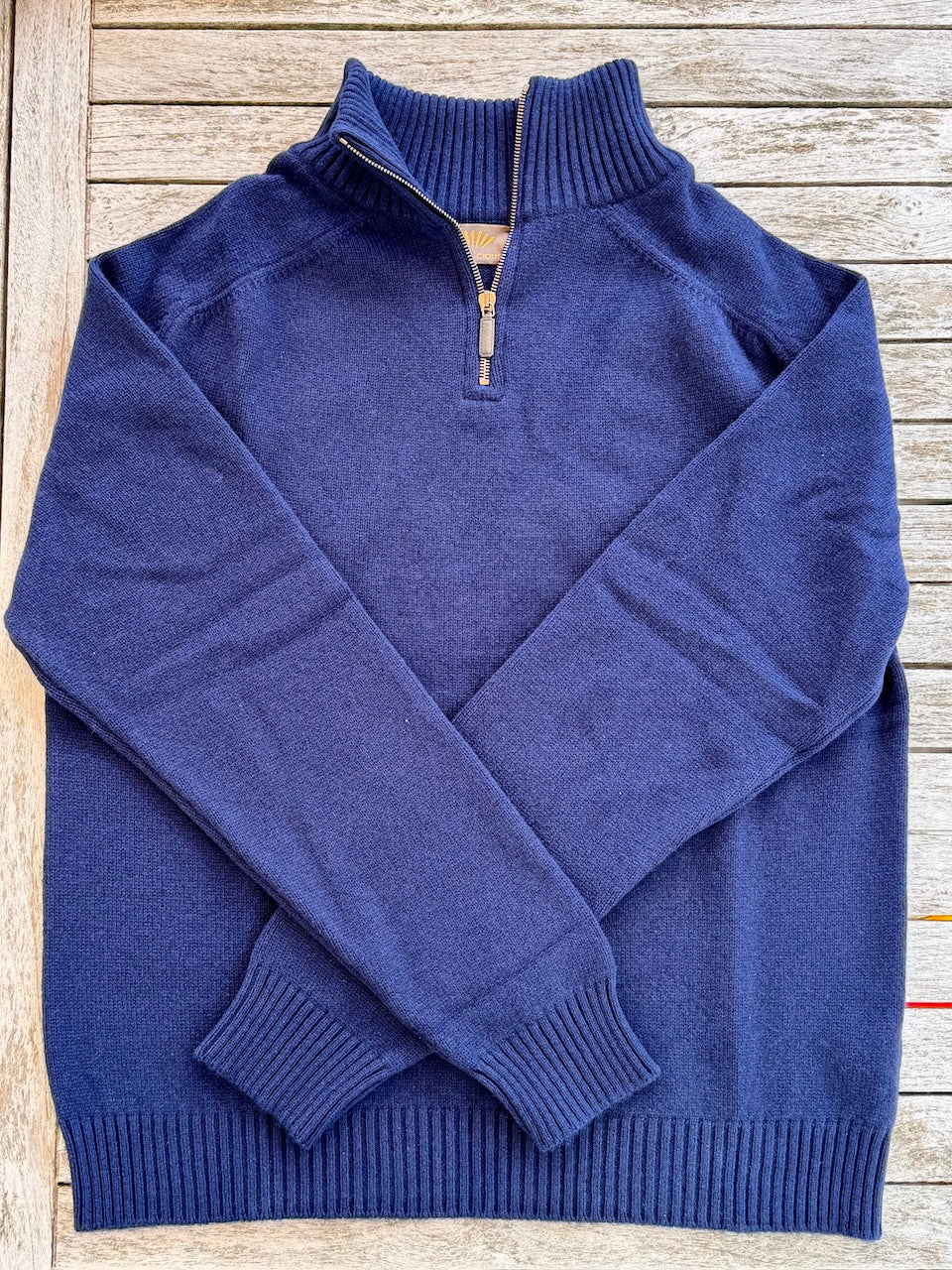 ROBIN, Col Zip cachemire