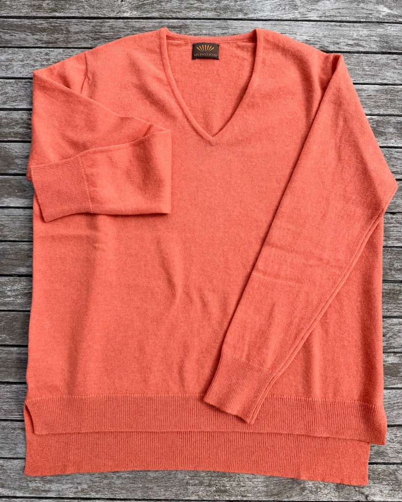 JULIE Vee neck cashmere sweater