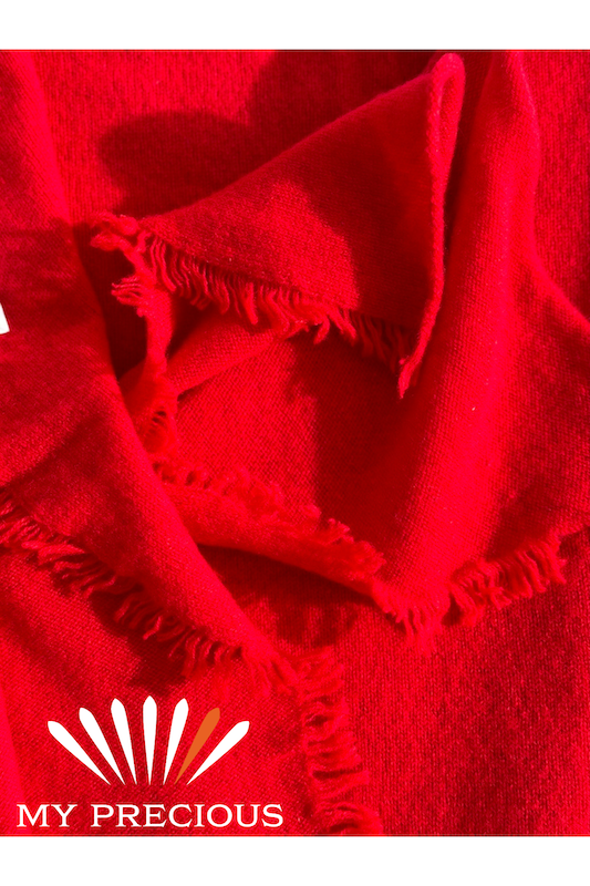 red cashmere stole