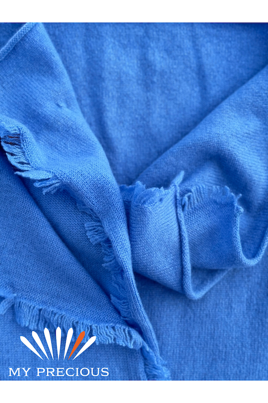 blue cashmere stole